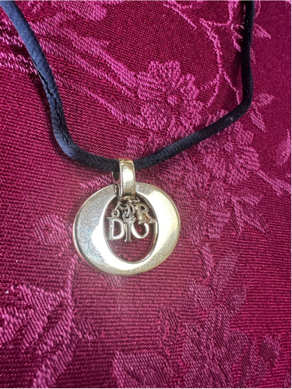 Women's Dior Black & Gold Charms & Choker Necklace - Picture 2 of 6